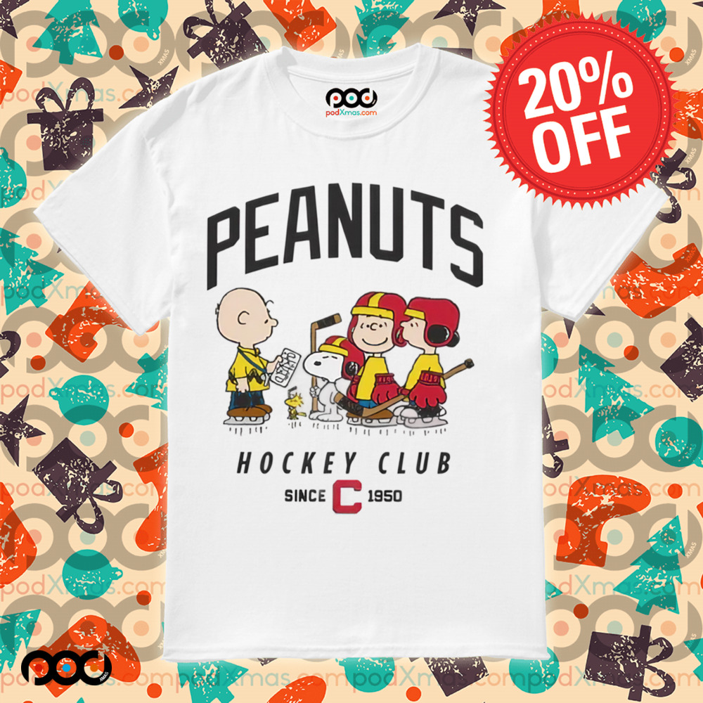 Snoopy Charlie Brown Peanuts Hockey Fan Jersey Club Since 1950 Shirt