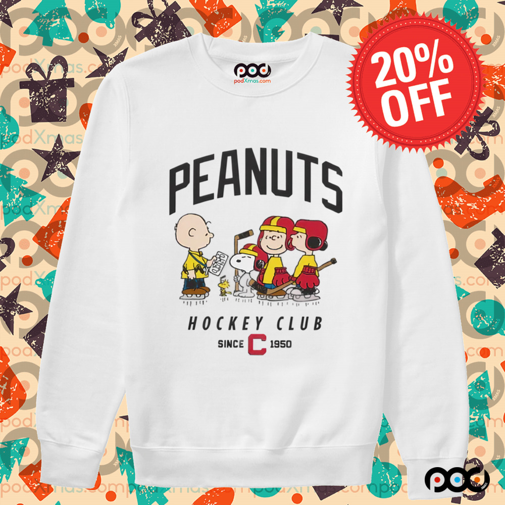 Snoopy Charlie Brown Peanuts Hockey Fan Jersey Club Since 1950 Shirt