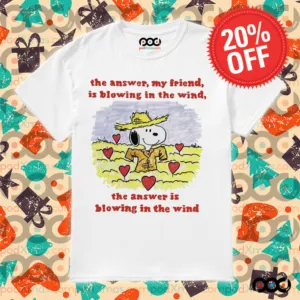 Snoopy the answer my friend is blowin in the wind the answer is blowing in the wind shirt