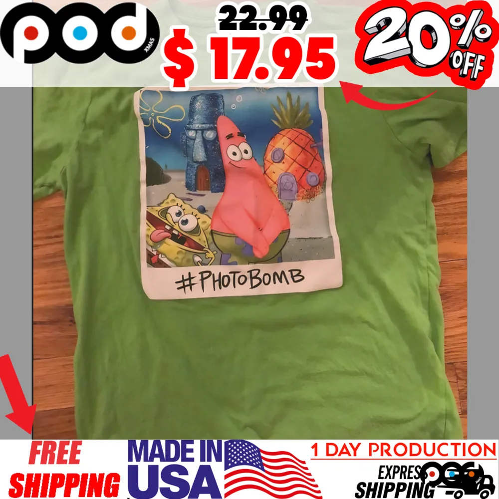 SpongeBob SquarePants Ocean Photograph MEME Photobomb Shirt