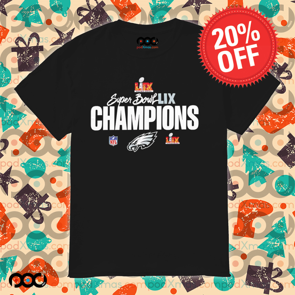 Super Bowl LIX Champions Philadelphia Eagles logo shirt