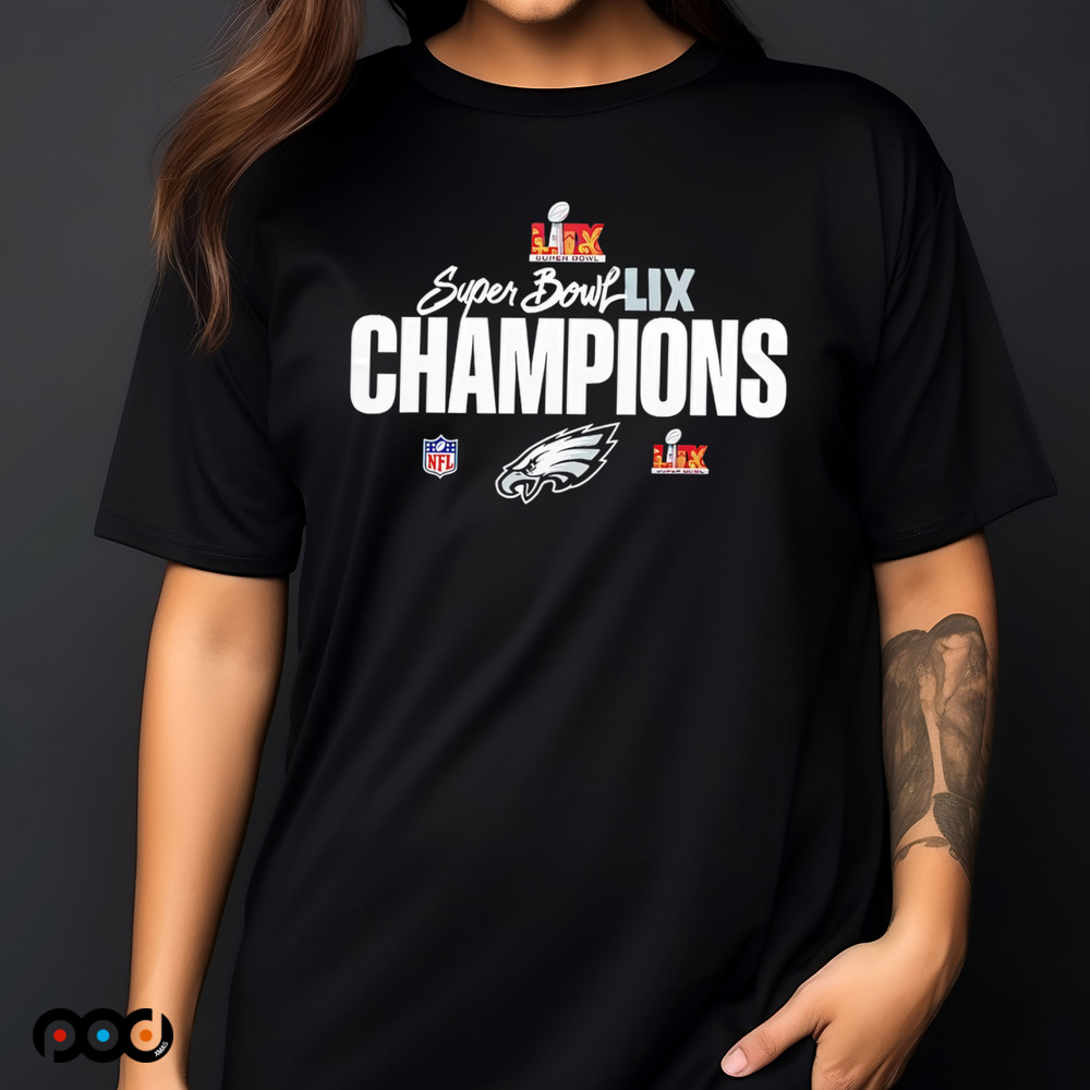 Super Bowl LIX Champions Philadelphia Eagles logo shirt