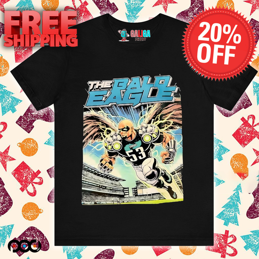 The Bald Eagle Zack Baun Landon Dickerson Wearing Philadelphia Eagles shirt