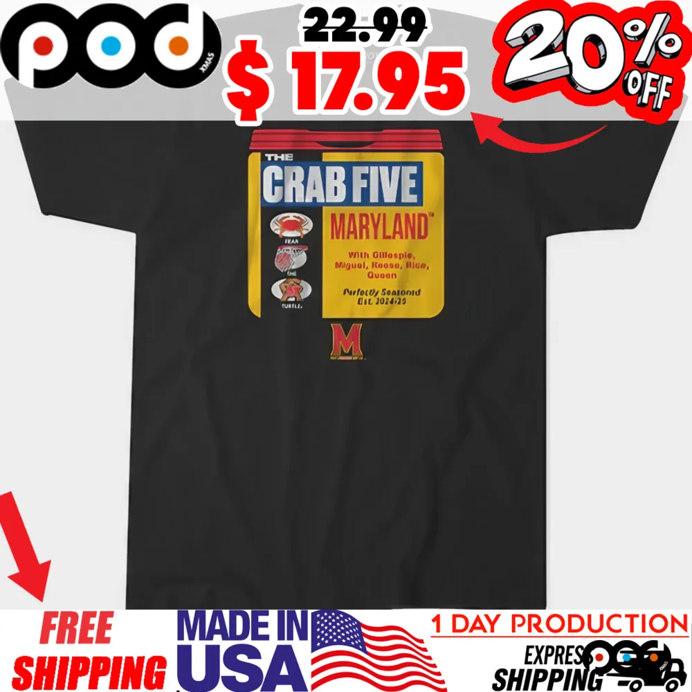 The Crab Five Old Bay Can Maryland Basketball Old Bay Seasoning Design shirt