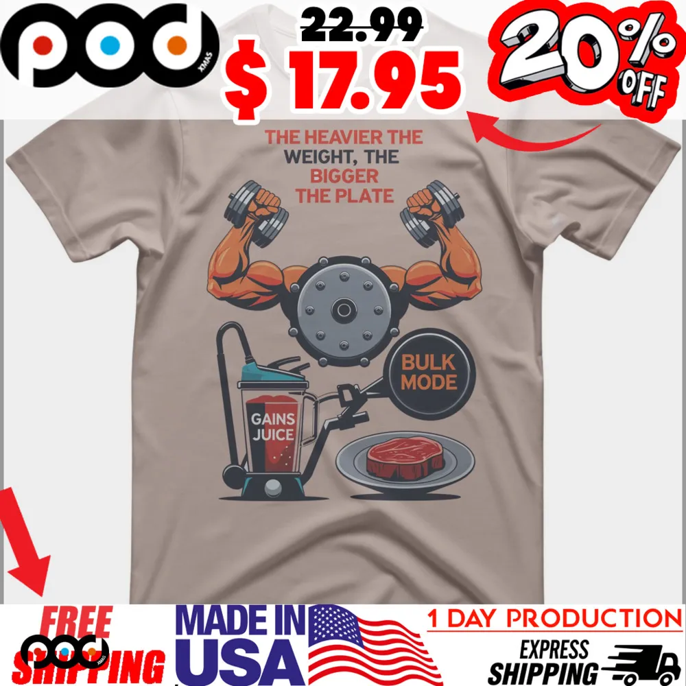 The heavier the weight the bigger the plate bulk mode shirt