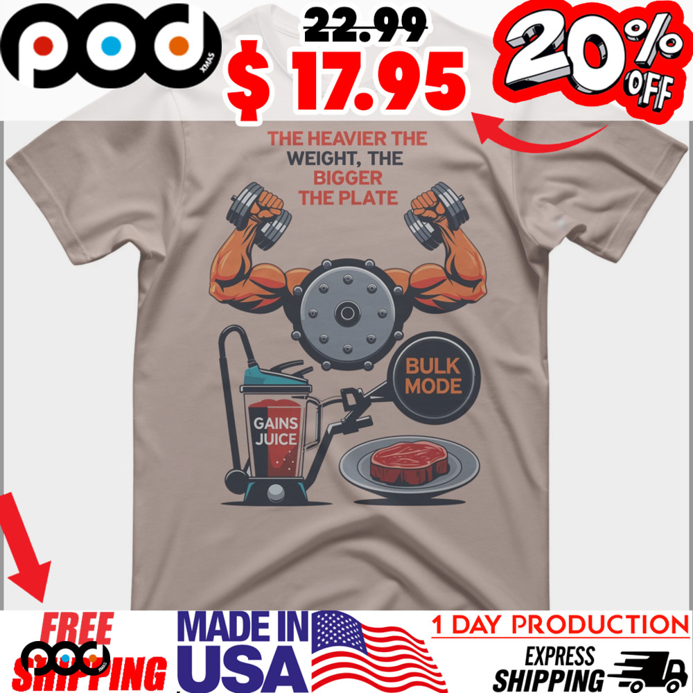 The heavier the weight the bigger the plate bulk mode shirt