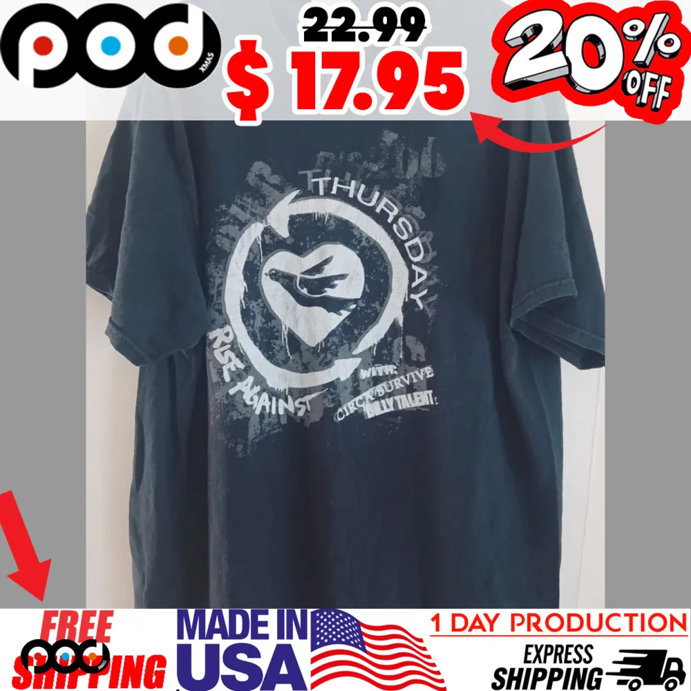 Thursday rise against circa survive talent shirt