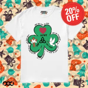 Trinity Clovers St. Patrick's Day Christian Washed Shirt