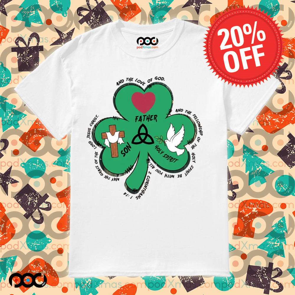 Trinity Clovers St. Patrick's Day Christian Washed Shirt