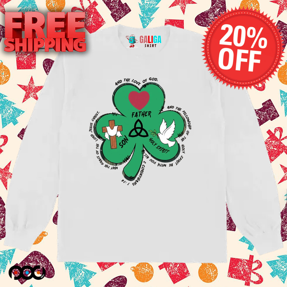 Trinity Clovers St. Patrick's Day Christian Washed Shirt