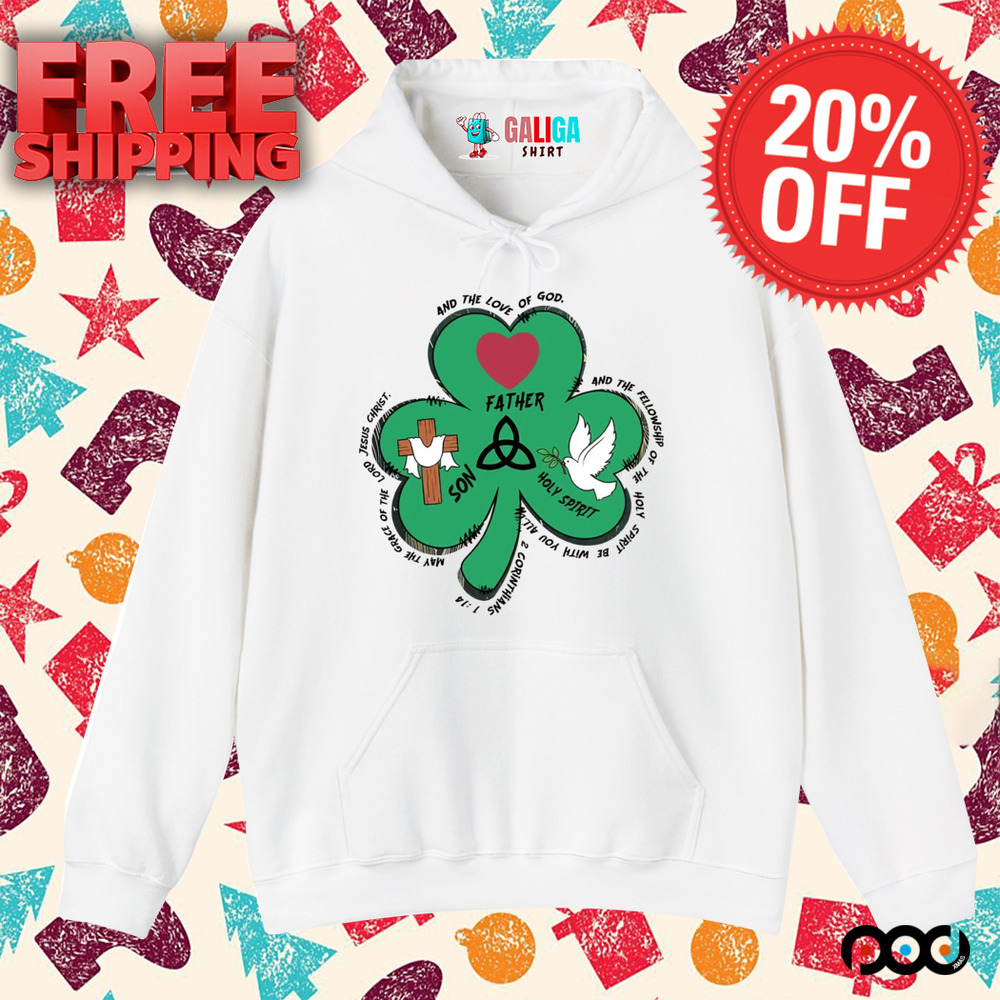Trinity Clovers St. Patrick's Day Christian Washed Shirt