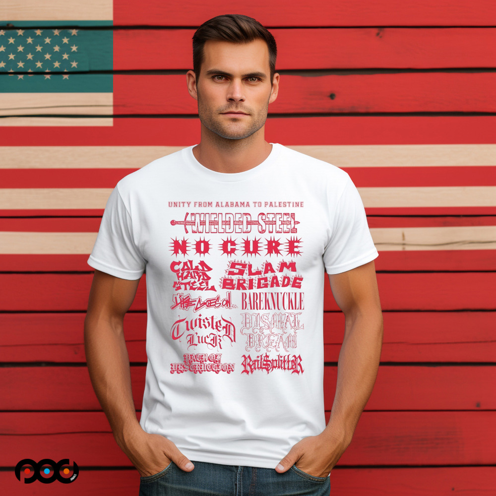 Unity from Alabama to Palestine wielded steel no cure shirt