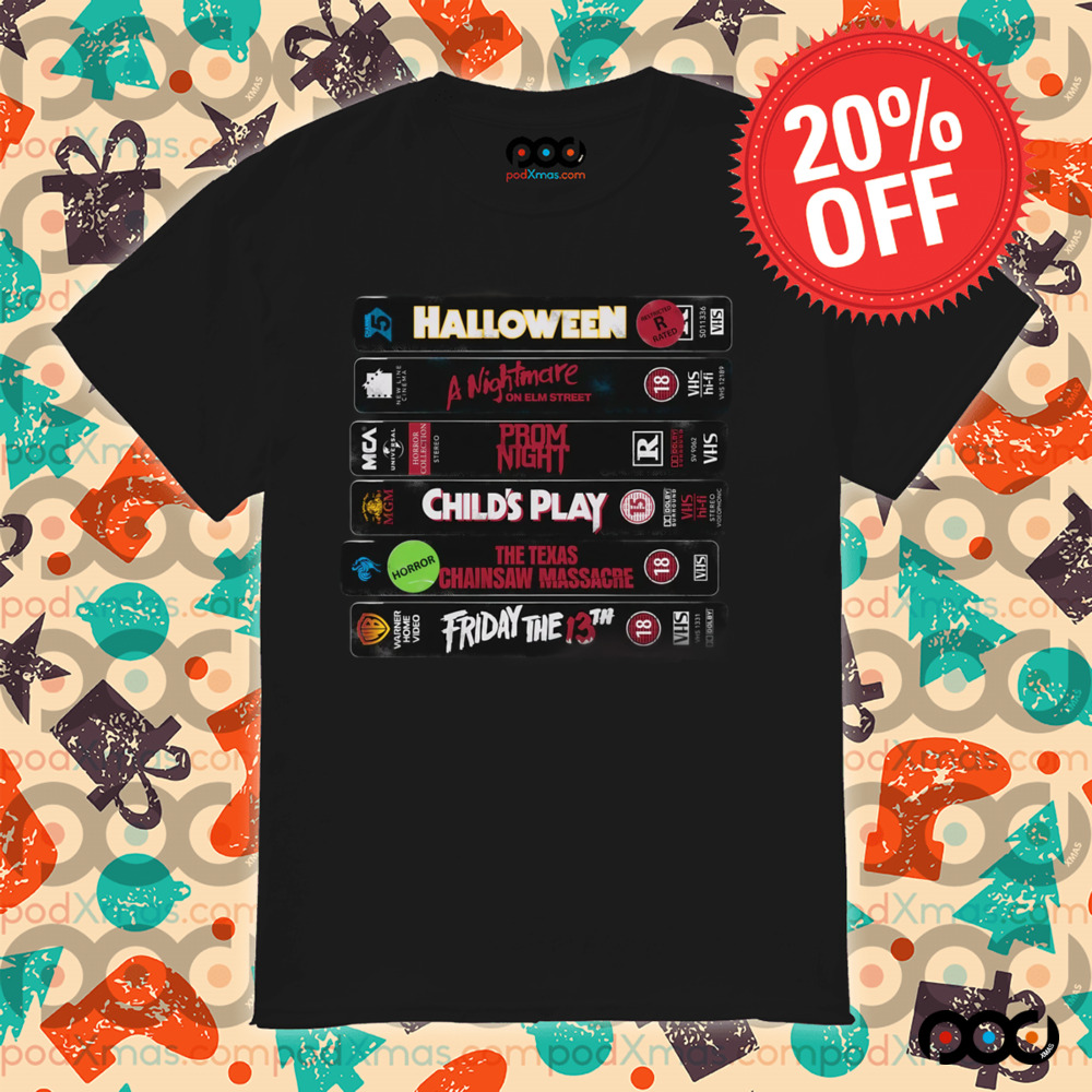 VHS Slasher Stalk Halloween a nightmare prom night child's play shirt