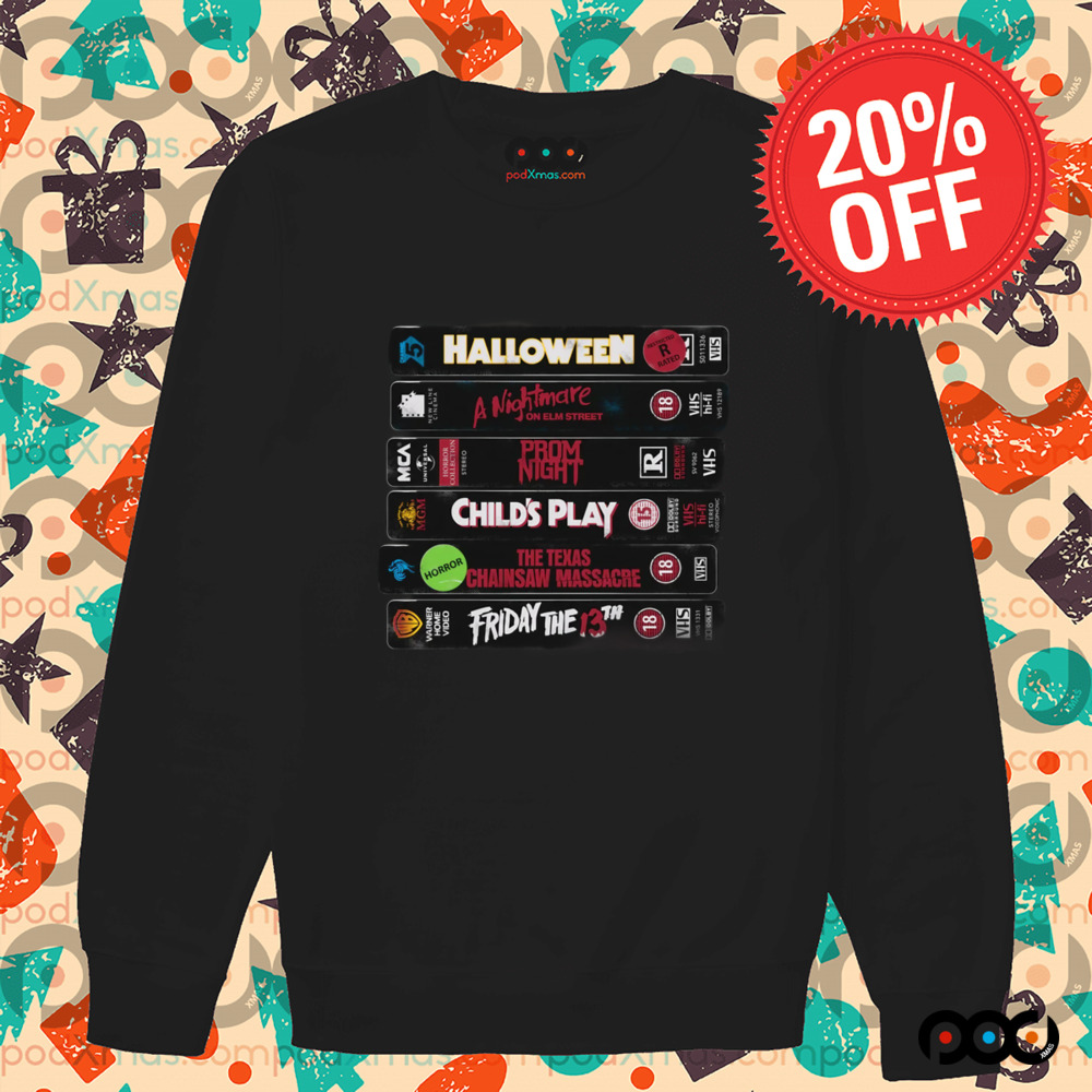 VHS Slasher Stalk Halloween a nightmare prom night child's play shirt