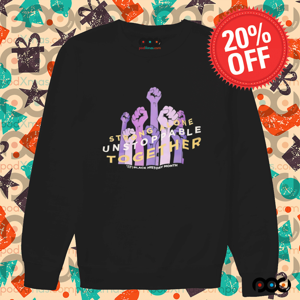 Washington Huskies strong alone unstoppable together black history month shirt