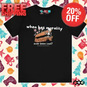 When has morality vapely ever been cool skeleton shirt