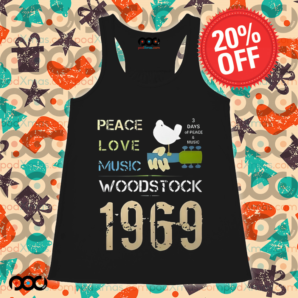 Woodstock 1969 Peace Love Music 3 days of Peace and Music Shirt