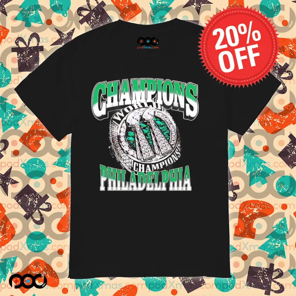World champions Philadelphia Eagles 2x-time rings shirt