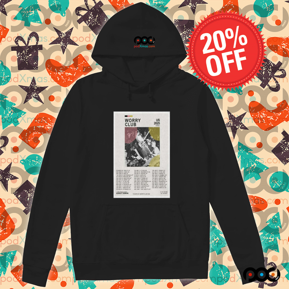 Worry Club Spring US 2025 Tour Poster Shirt