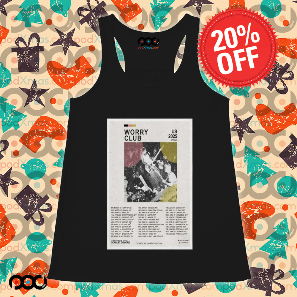 Worry Club Spring US 2025 Tour Poster Shirt