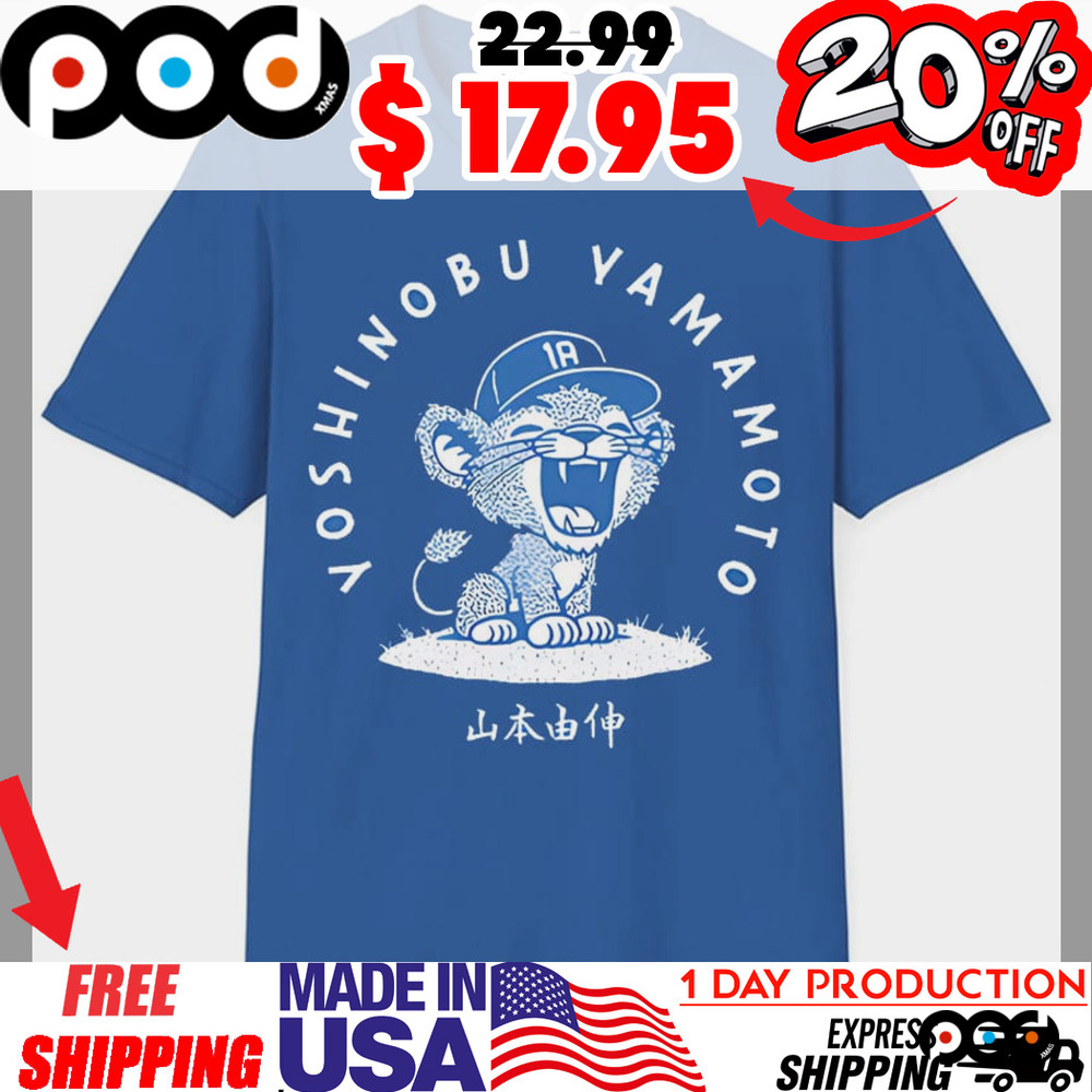 Yoshinobu Yamamoto Baby Lion Los Angeles Dodgers Shirt
