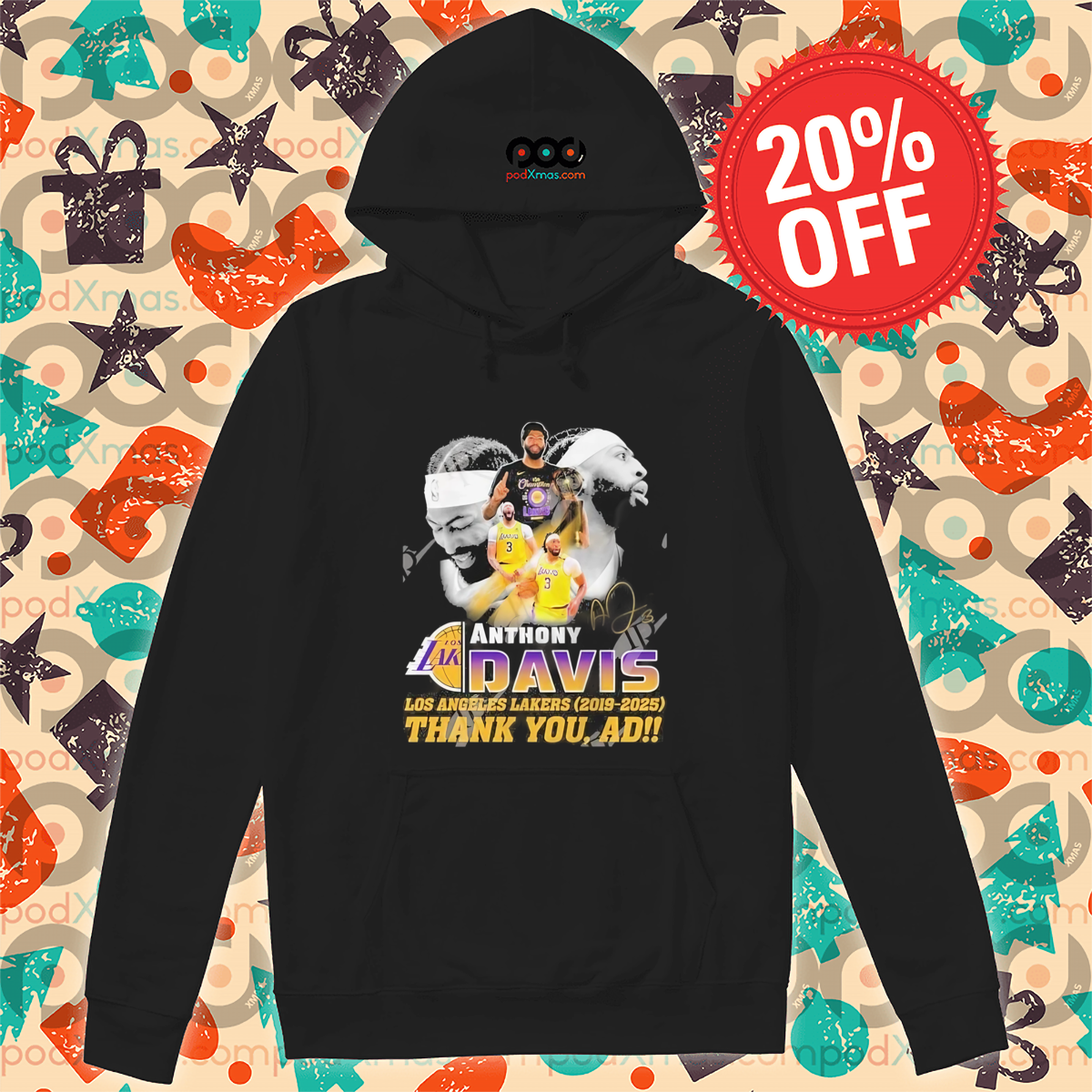 Anthony Davis X Los Angeles Lakers 2019 2025 Thank You AD Shirt Anthony Davis X Los Angeles Lakers 2019 2025 Thank You AD Shirt