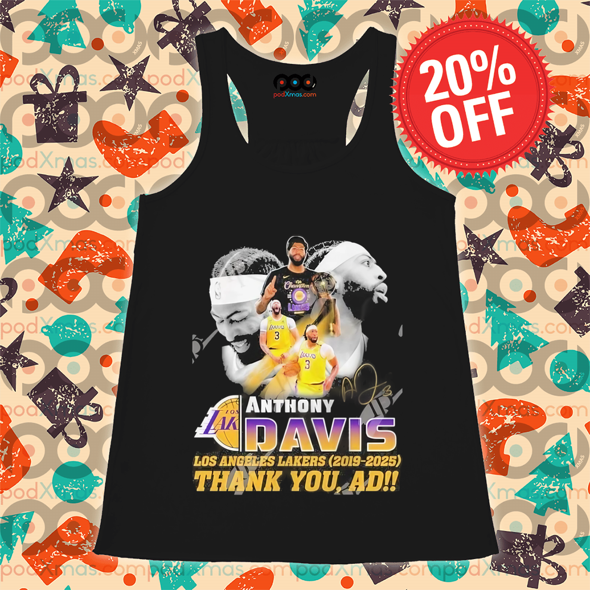 Anthony Davis X Los Angeles Lakers 2019 2025 Thank You AD Shirt Anthony Davis X Los Angeles Lakers 2019 2025 Thank You AD Shirt