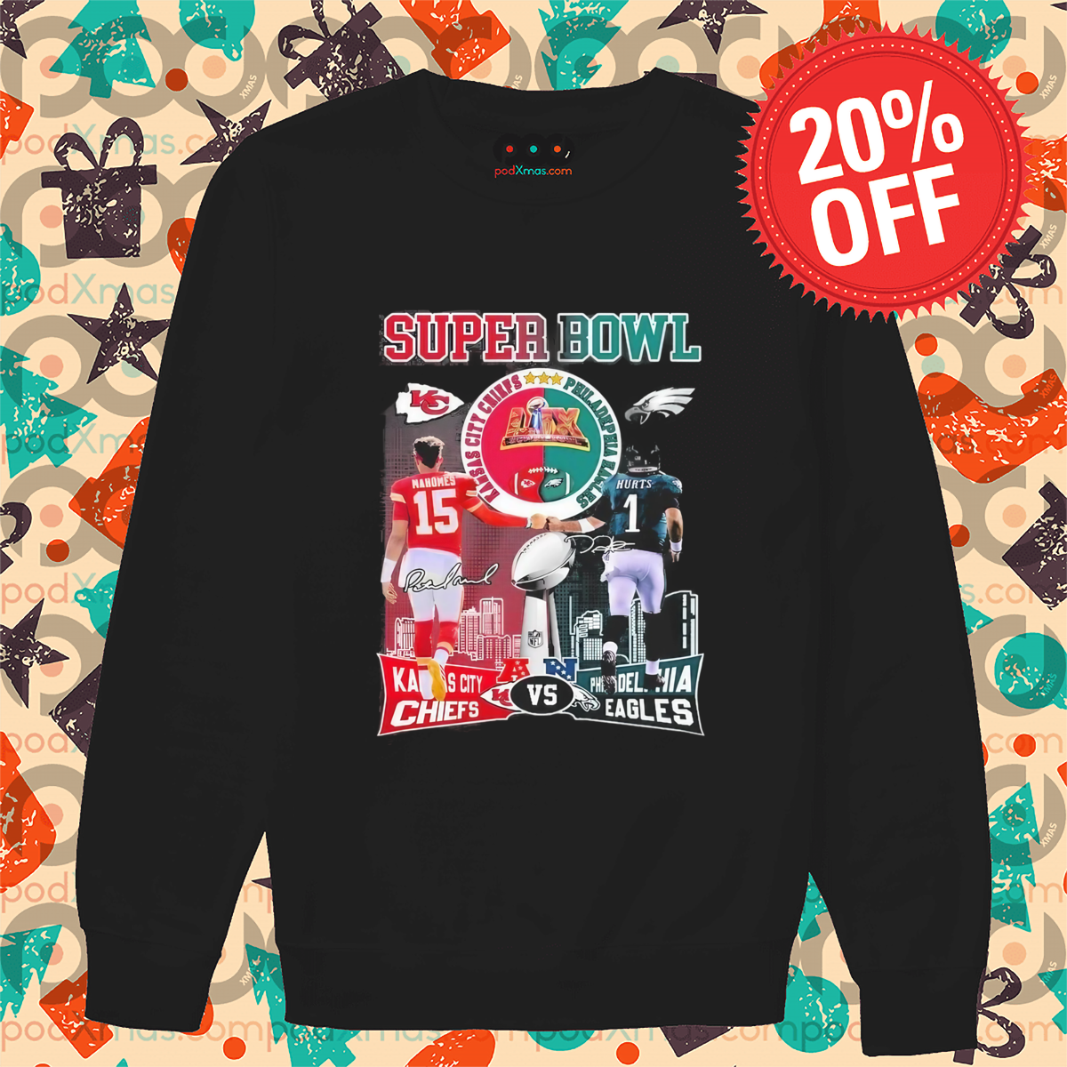 Kansas City Chiefs And Philadelphia Eagles Super Bowl Shirt