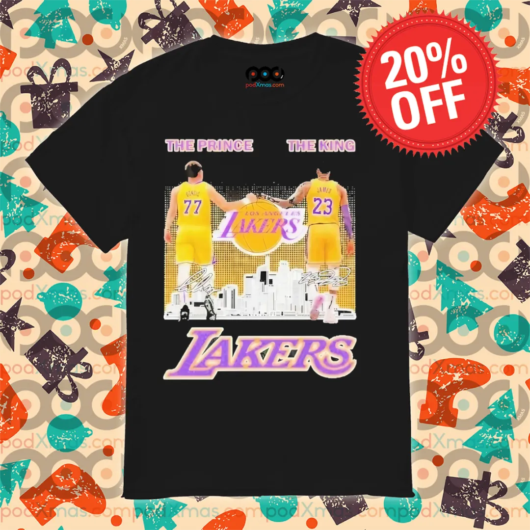 Los Angeles Lakers The Prince Luka Doncic And The King Lebron James Signatures Shirt