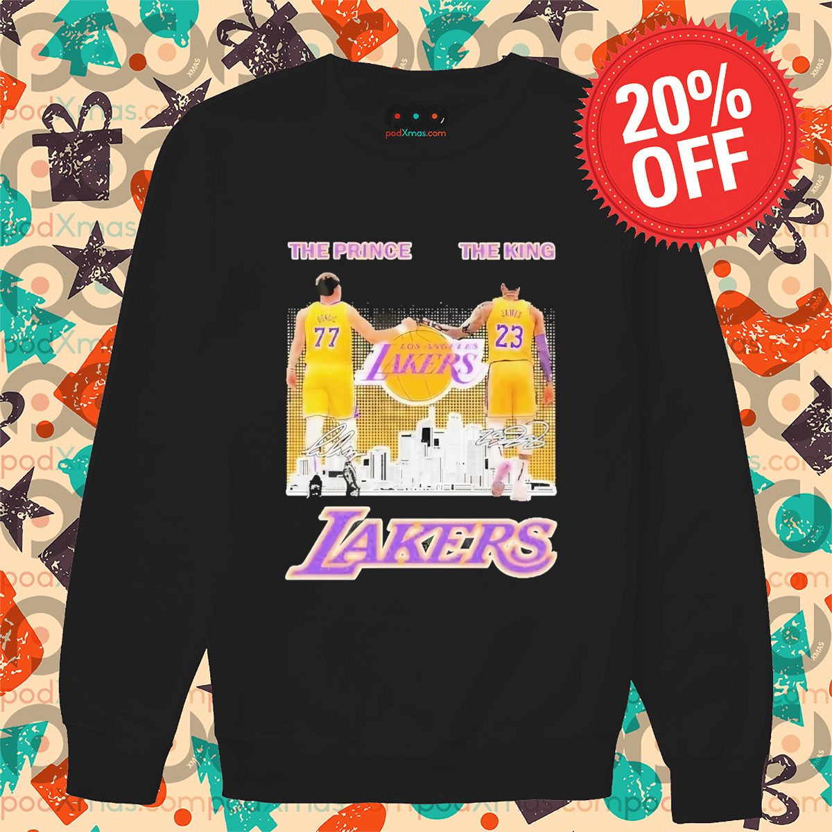 Los Angeles Lakers The Prince Luka Doncic And The King Lebron James Signatures Shirt
