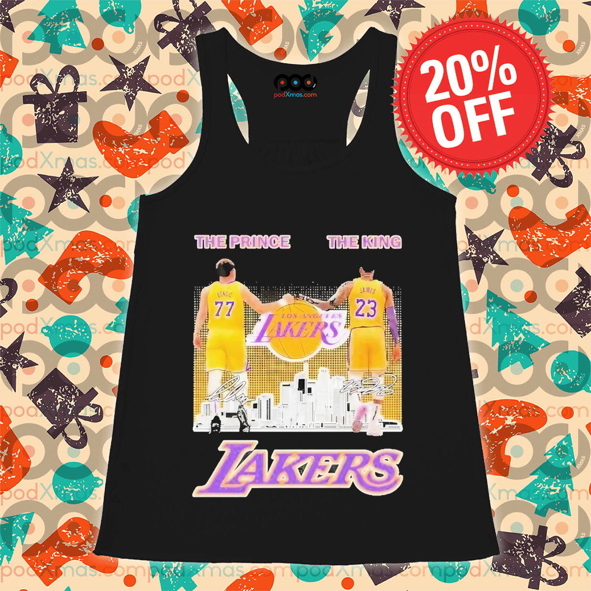 Los Angeles Lakers The Prince Luka Doncic And The King Lebron James Signatures Shirt