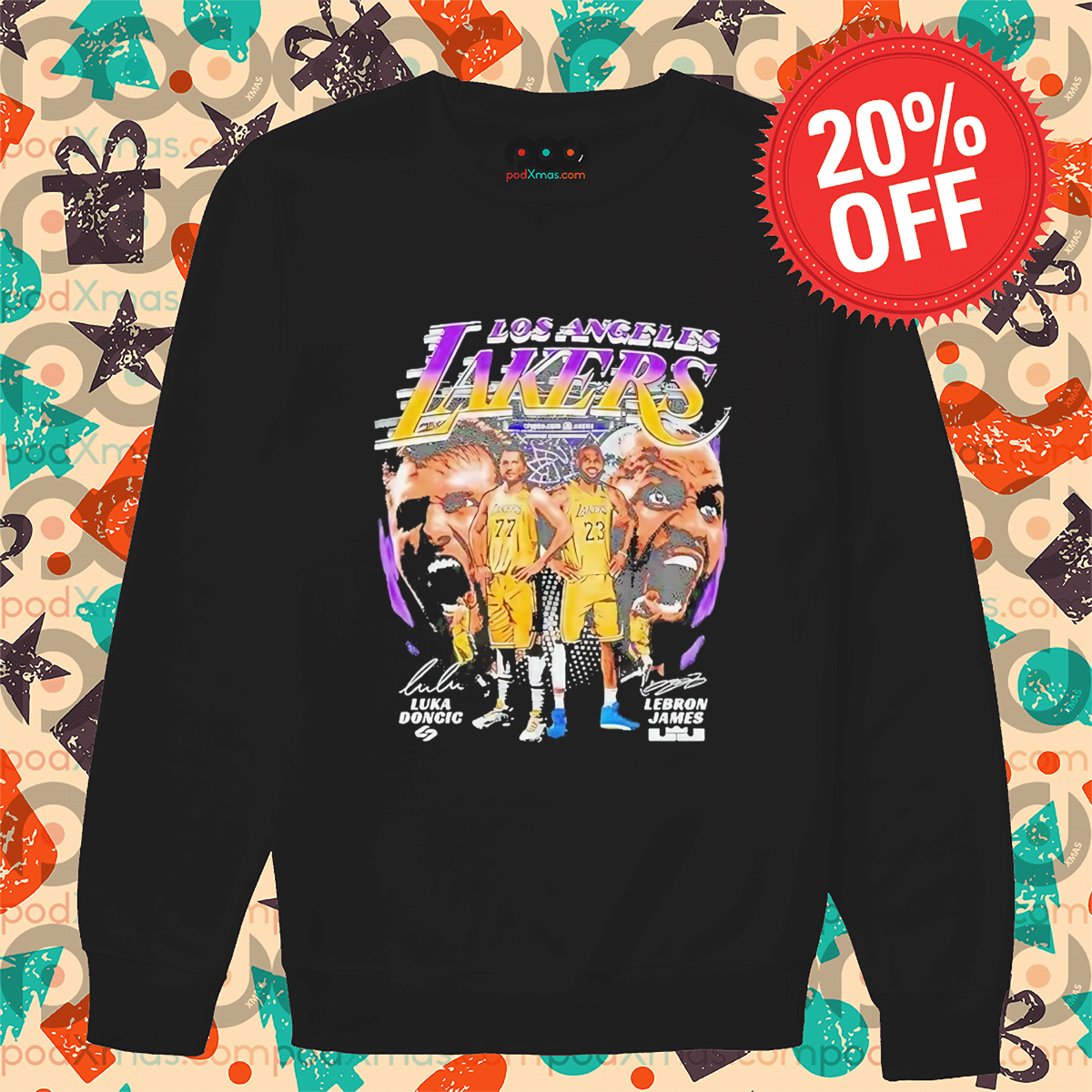 Luka Doncic And Lebron James Los Angeles Lakers NBA Basketball Graphic Shirt
