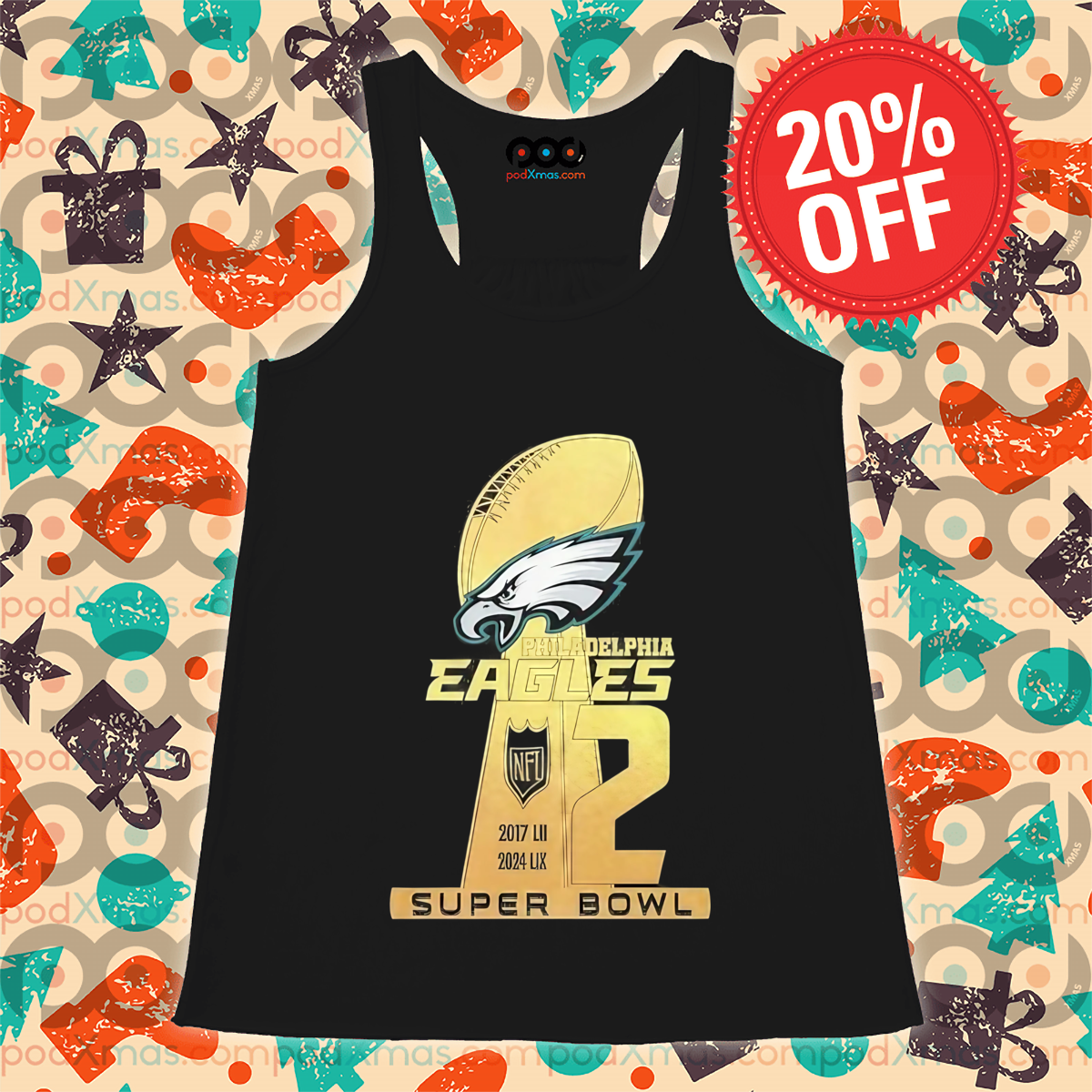 Philadelphia Eagles 2 Super Bowl Shirt