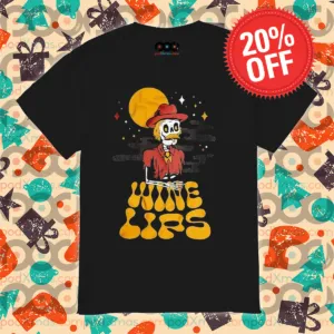 Wine Lips Skeleton Cowboy Shirt