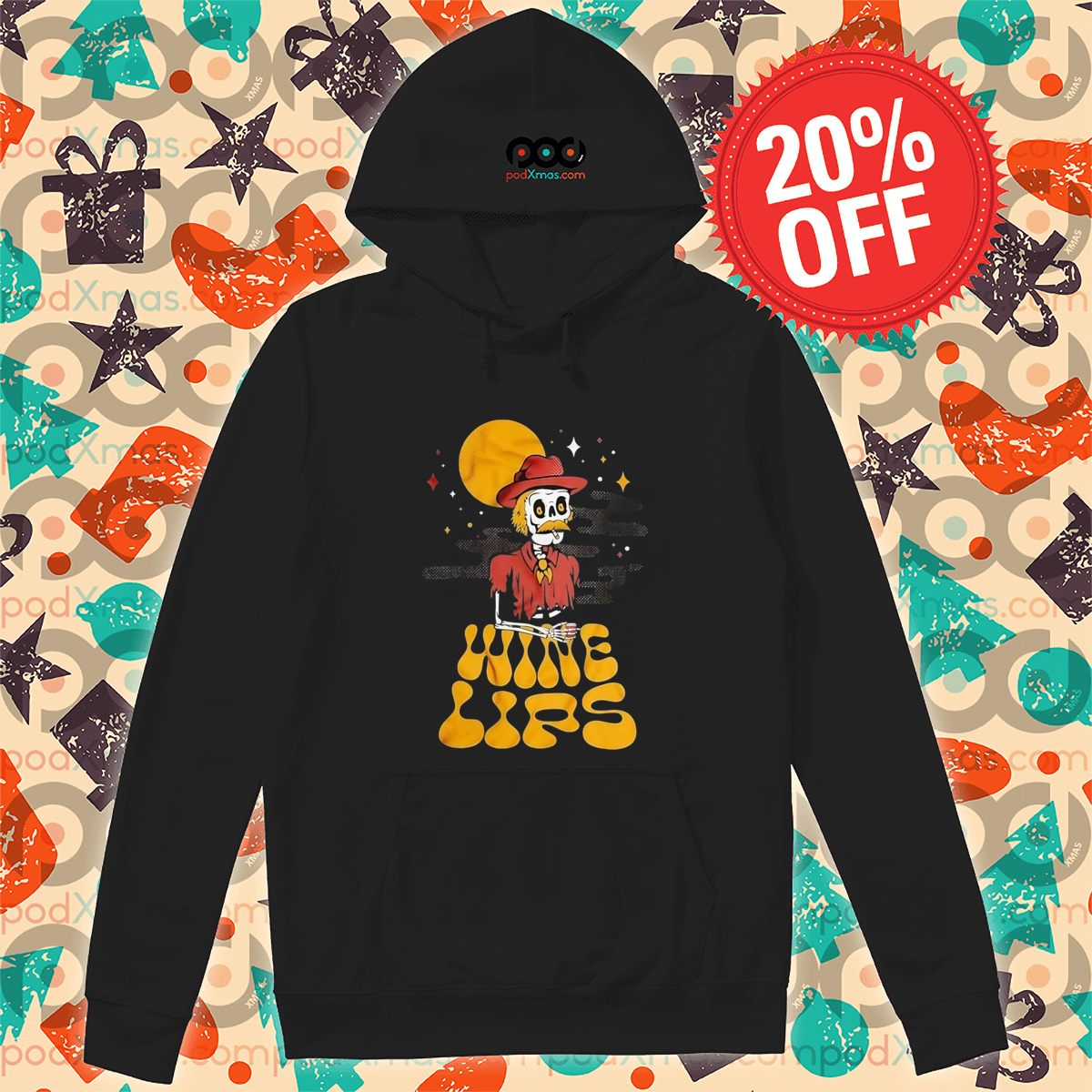 Wine Lips Skeleton Cowboy Shirt