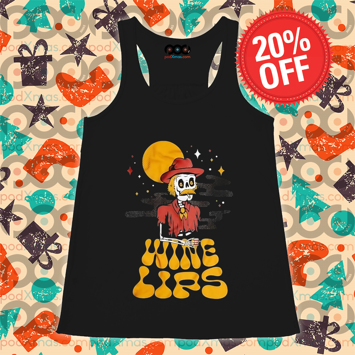 Wine Lips Skeleton Cowboy Shirt