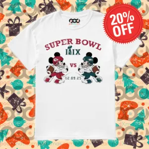 Mickey Mouse Philadelphia Eagles Vs Kansas City Chiefs 2025 Super Bowl Lix Shirt