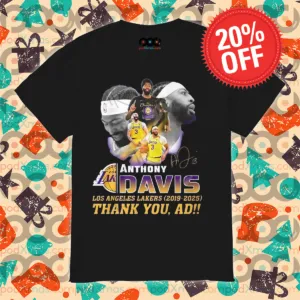 Anthony Davis X Los Angeles Lakers 2019 2025 Thank You AD Shirt