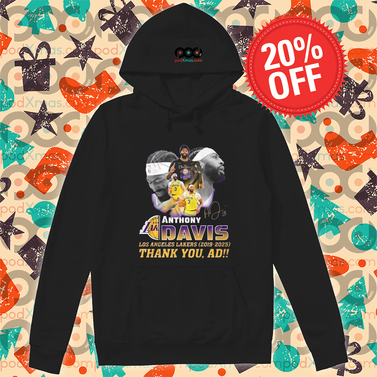 Anthony Davis X Los Angeles Lakers 2019 2025 Thank You AD Shirt Anthony Davis X Los Angeles Lakers 2019 2025 Thank You AD Shirt