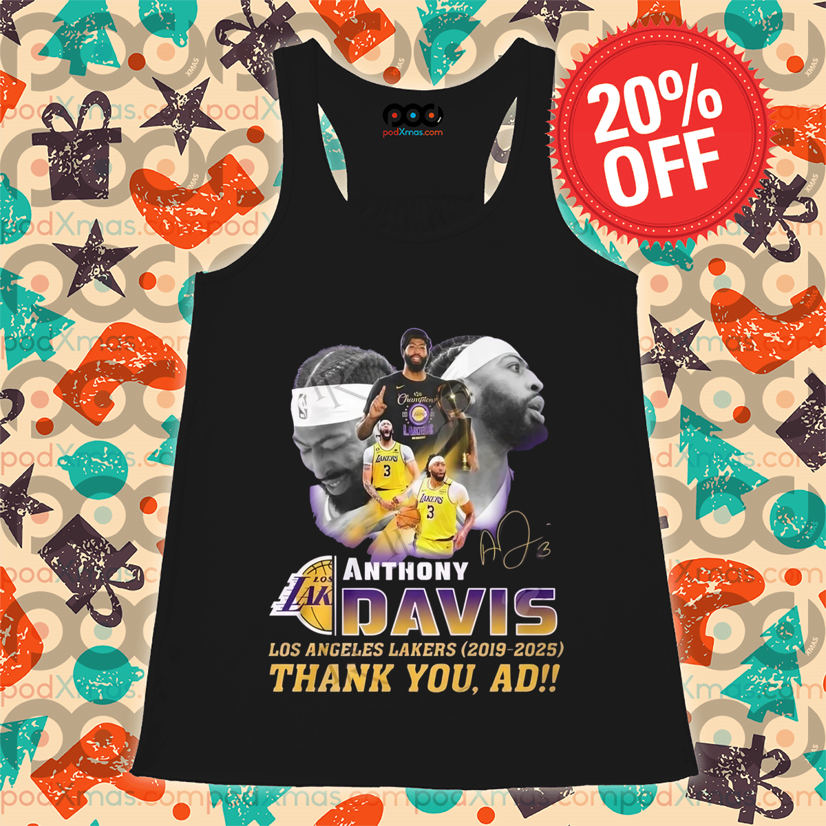 Anthony Davis X Los Angeles Lakers 2019 2025 Thank You AD Shirt Anthony Davis X Los Angeles Lakers 2019 2025 Thank You AD Shirt