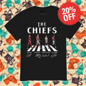 Chiefs Walking Abbey Road Andy Reid Travis Kelce Patrick Mahomes Chris Jones Signatures Shirt