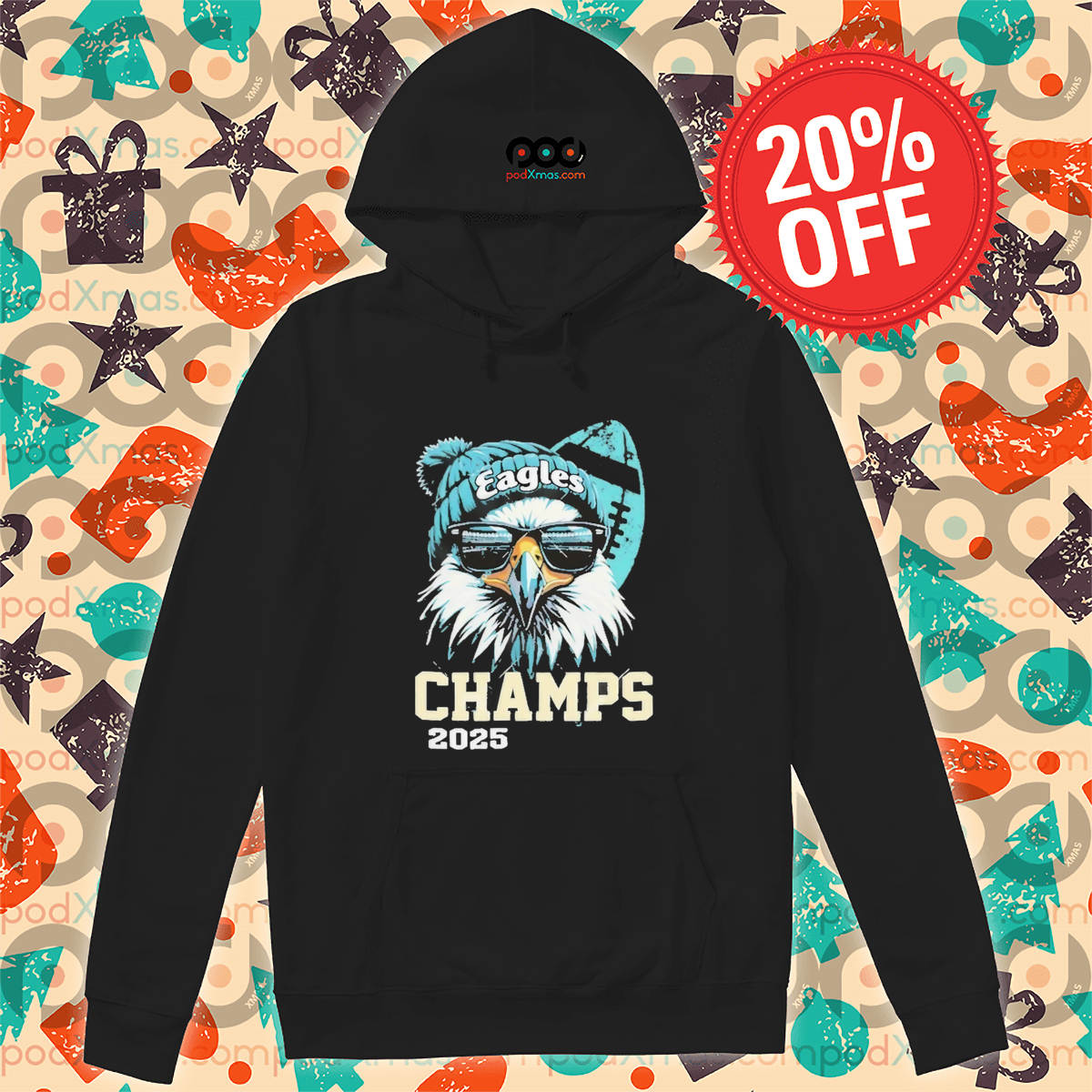 Eagles Bird Sunglasses Champs 2025 Shirt