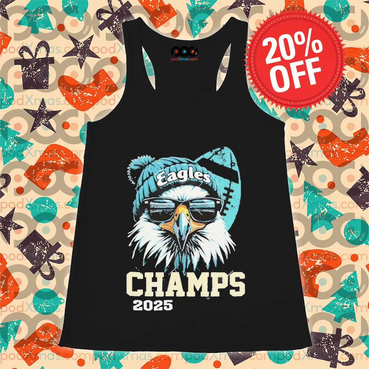 Eagles Bird Sunglasses Champs 2025 Shirt