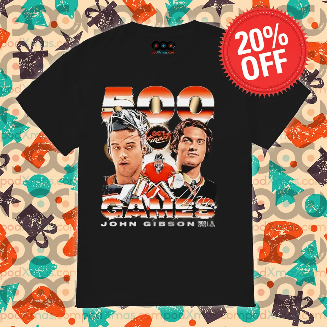 John Gibson Anaheim 500th Games Vintage Shirt
