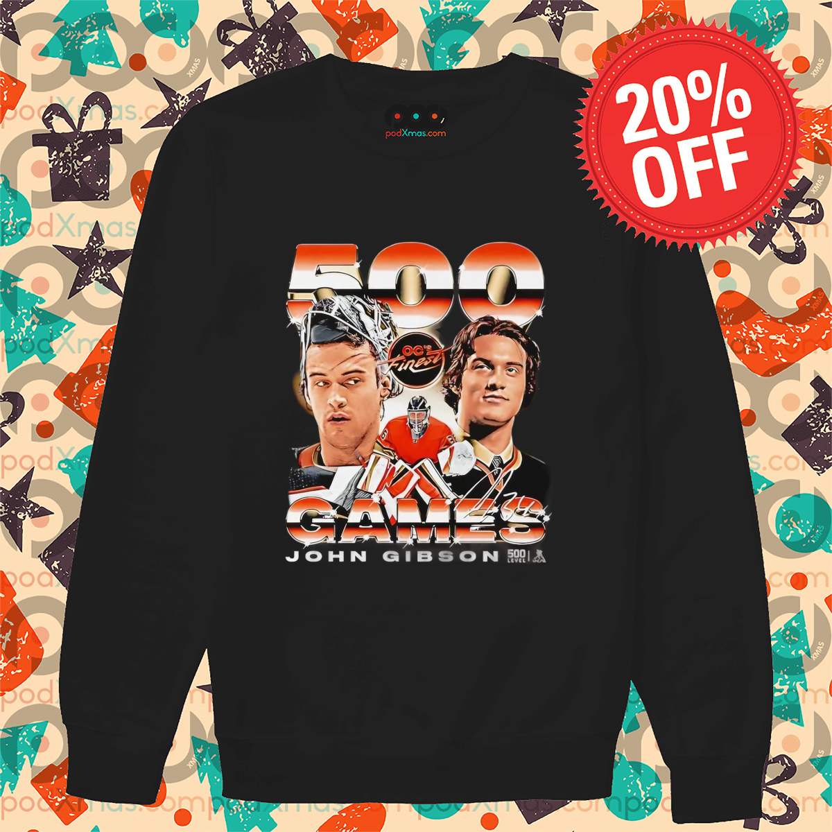 John Gibson Anaheim 500th Games Vintage Shirt