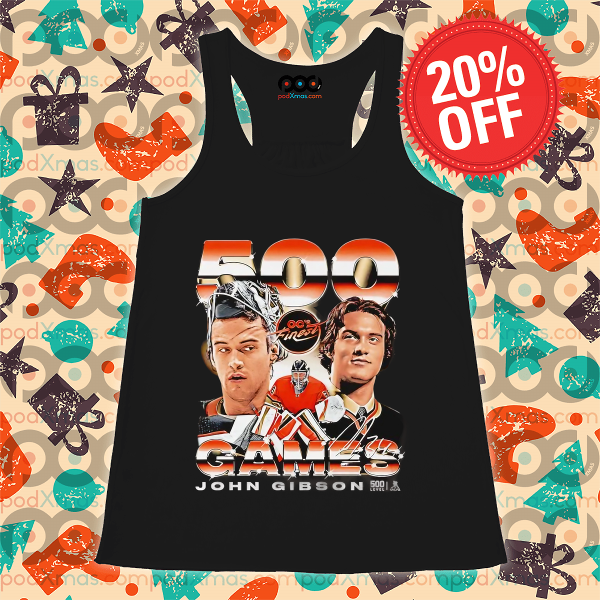 John Gibson Anaheim 500th Games Vintage Shirt