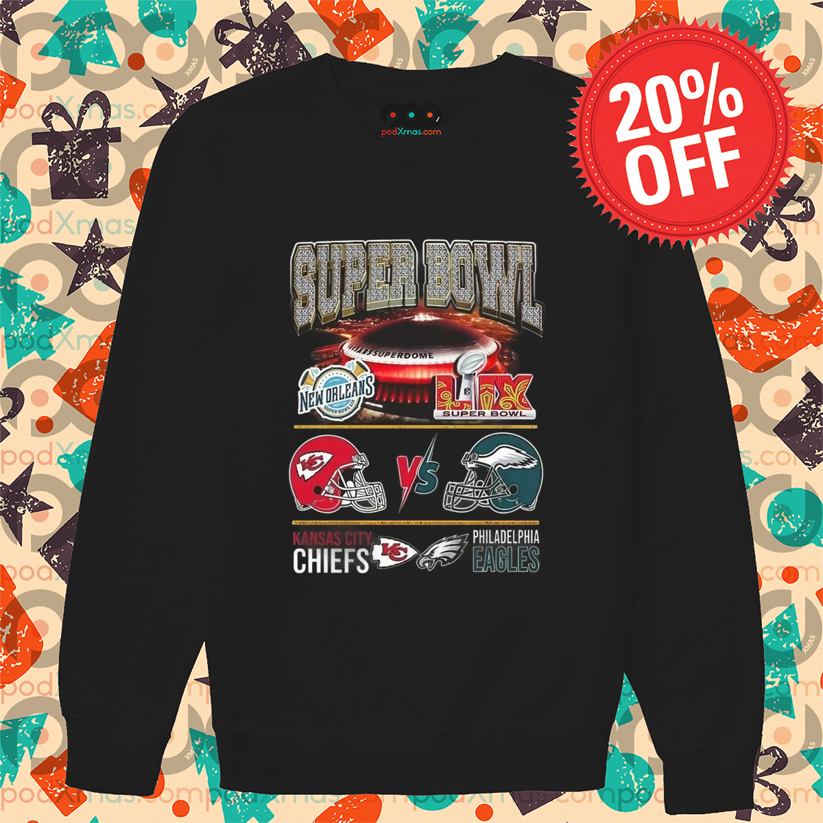 Kansas City Chiefs Philadelphia Eagles Super Bowl 59 2025 Shirt