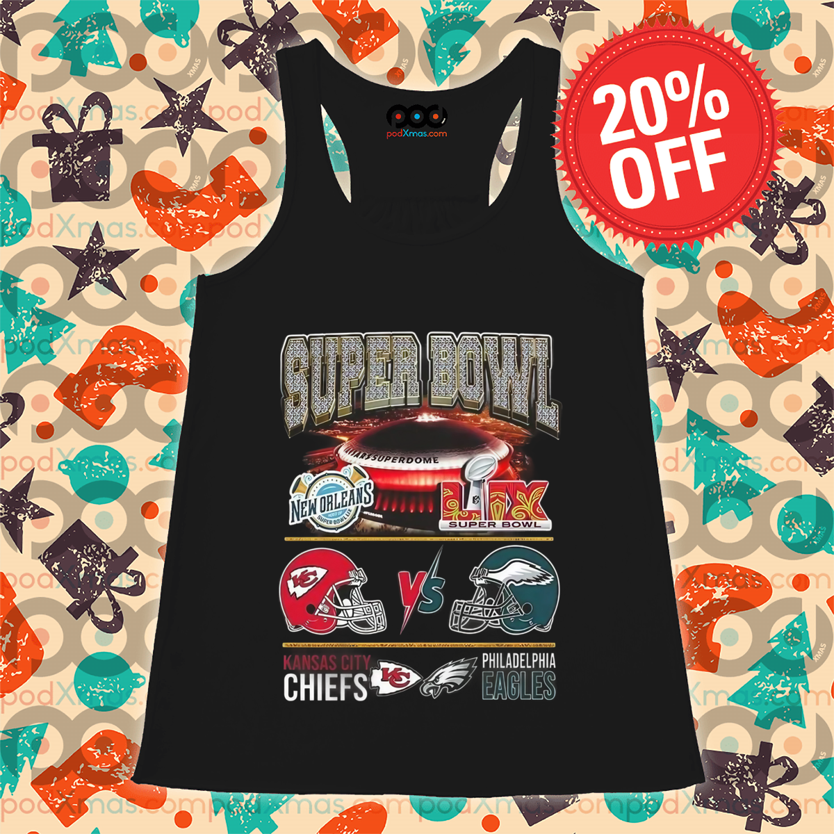 Kansas City Chiefs Philadelphia Eagles Super Bowl 59 2025 Shirt