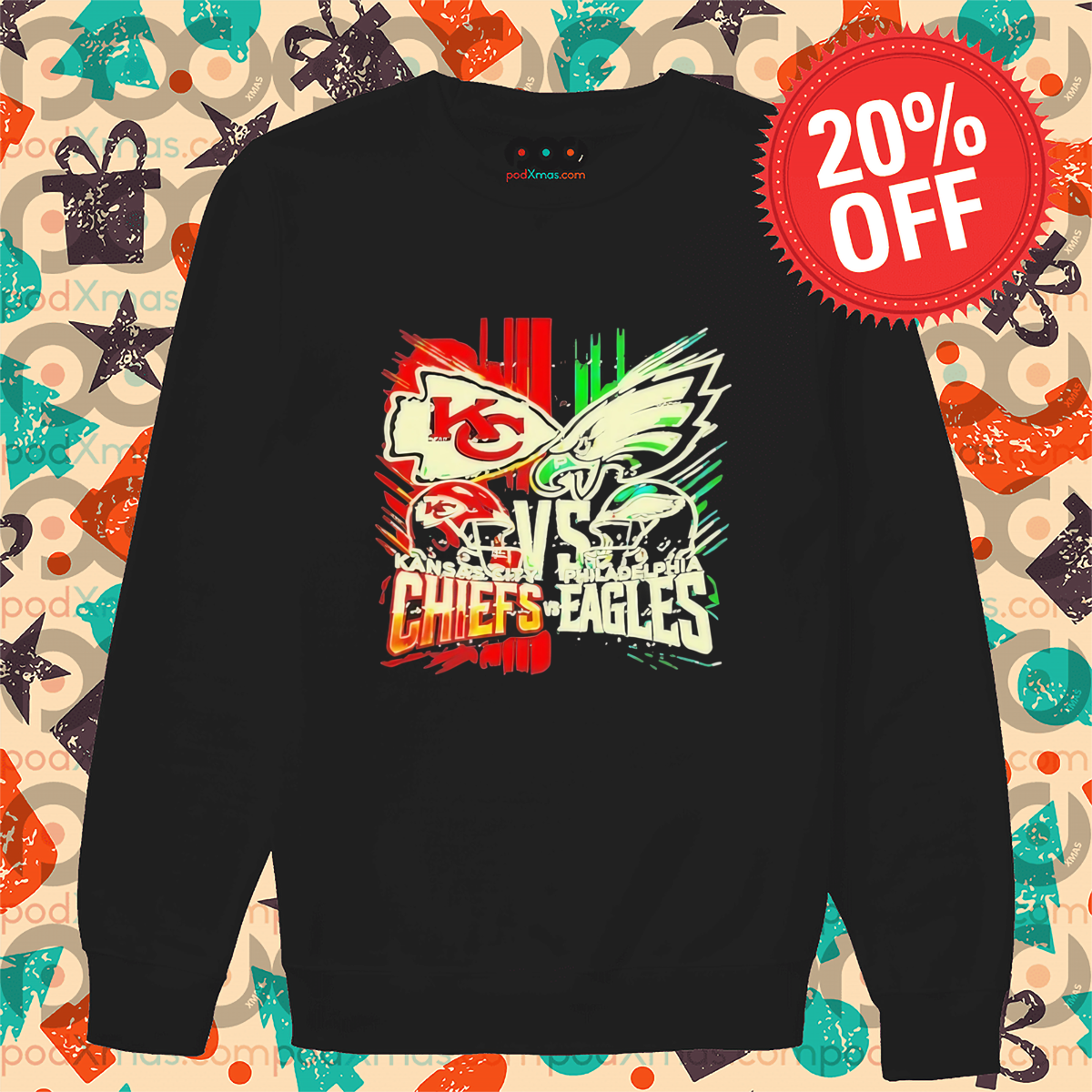 Kansas City Chiefs Vs Philadelphia Eagles Transparent 2025 Shirt