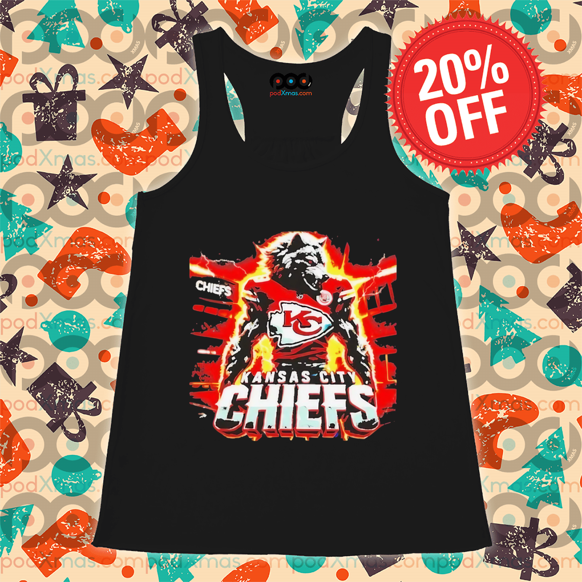 Kansas City Chiefs Wolf Transparent Shirt